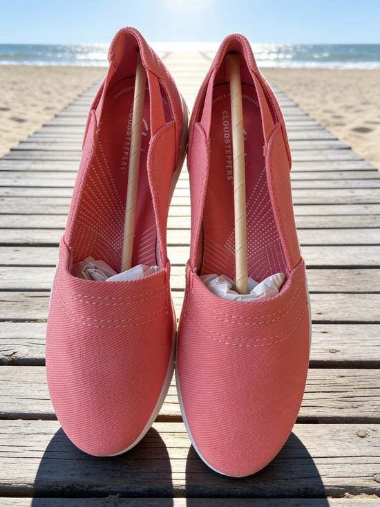 Clarks Shoes - Clarks Cloudsteppers Women’s Breeze Slip-on in Bright Coral